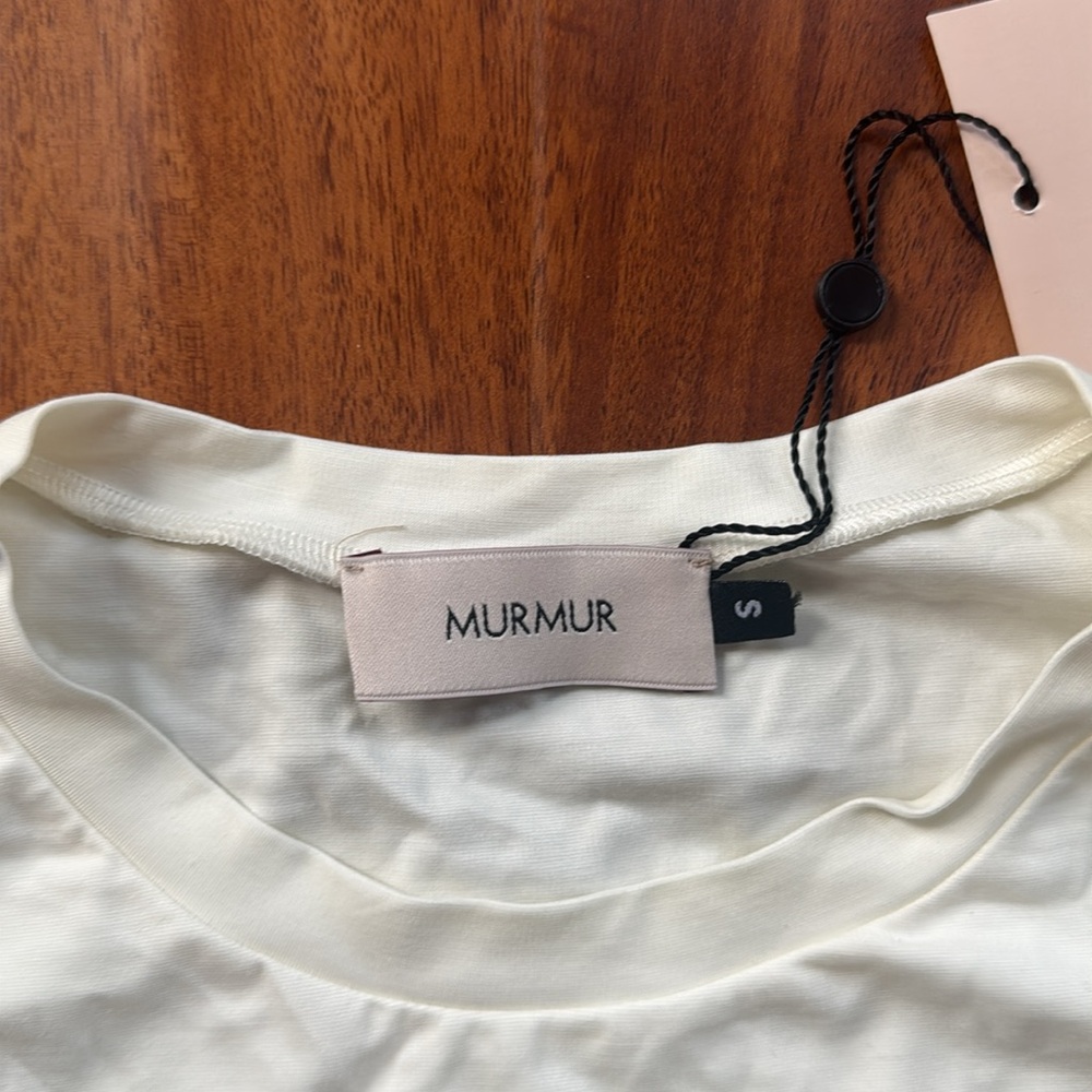 White Crop Top T-Shirt with Black Corset Graphic - Picture 3 of 4